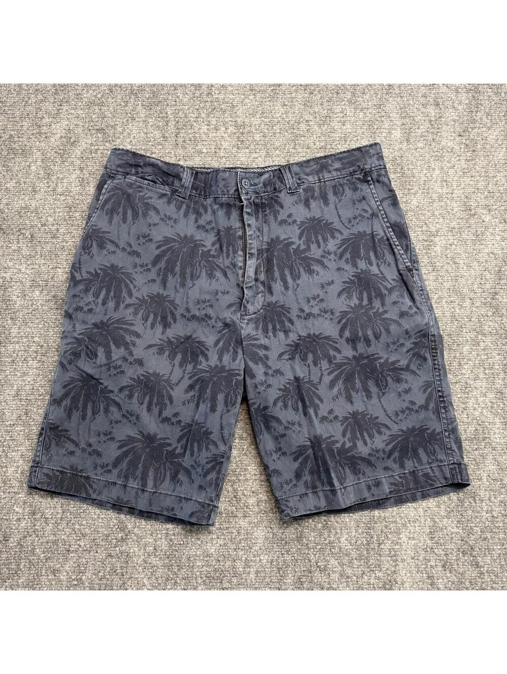 Y2K Cremieux Blue Palm Tree Print Shorts